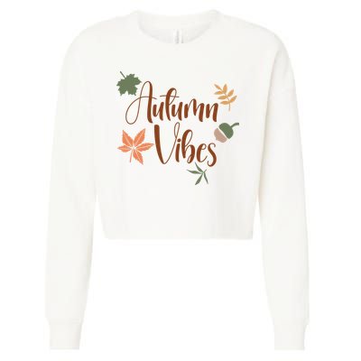 Autumn Vibes Cozy Cropped Pullover Crew