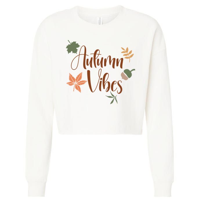Autumn Vibes Cozy Cropped Pullover Crew