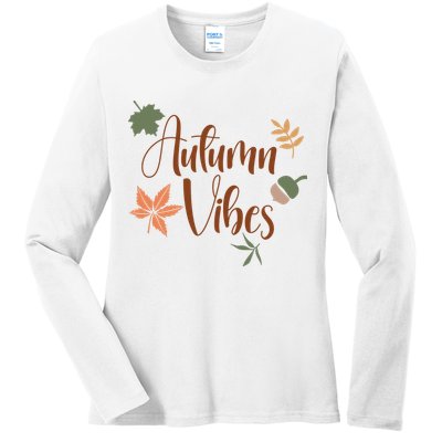 Autumn Vibes Cozy Ladies Long Sleeve Shirt