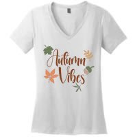 Autumn Vibes Cozy Women's V-Neck T-Shirt