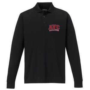 Antelope Valley College Avc Marauders Performance Long Sleeve Polo