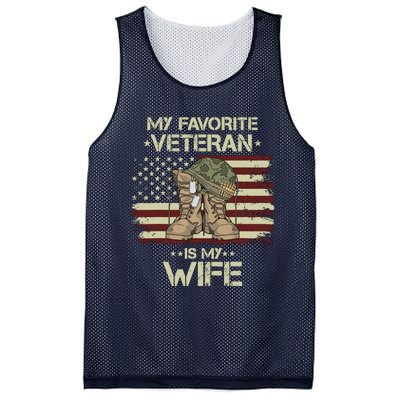 Army Veterans Day My Favorite Veteran Is My Wife Mesh Reversible Basketball Jersey Tank