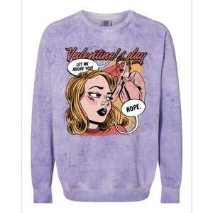 Anti Valentines Day Feminist Comic Colorblast Crewneck Sweatshirt