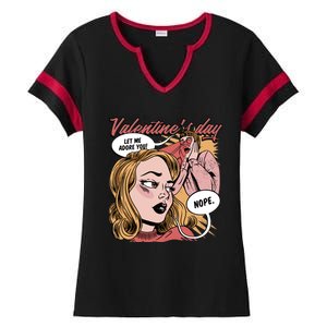 Anti Valentines Day Feminist Comic Ladies Halftime Notch Neck Tee