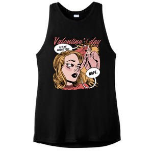 Anti Valentines Day Feminist Comic Ladies PosiCharge Tri-Blend Wicking Tank