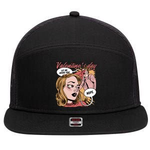 Anti Valentines Day Feminist Comic 7 Panel Mesh Trucker Snapback Hat