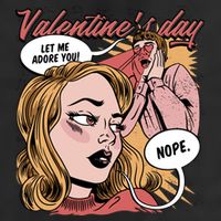 Anti Valentines Day Feminist Comic 7 Panel Mesh Trucker Snapback Hat