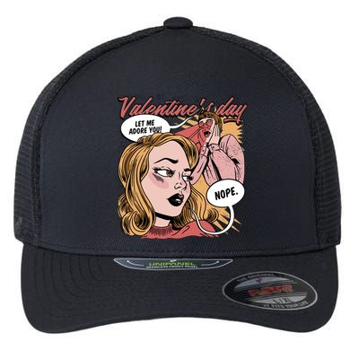 Anti Valentines Day Feminist Comic Flexfit Unipanel Trucker Cap