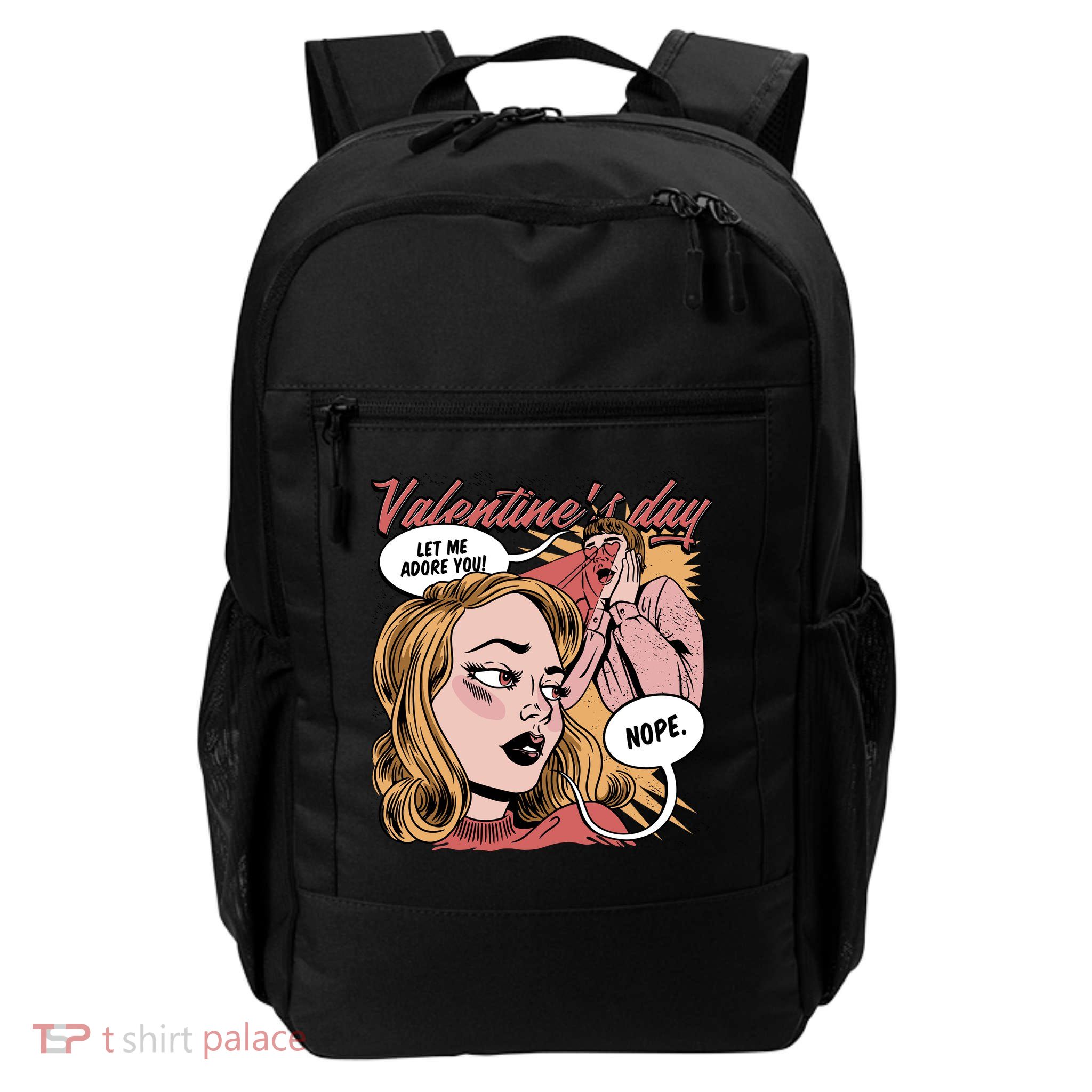 Anti Valentines Day Feminist Comic Daily Commute Backpack
