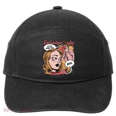 Anti Valentines Day Feminist Comic 7-Panel Snapback Hat