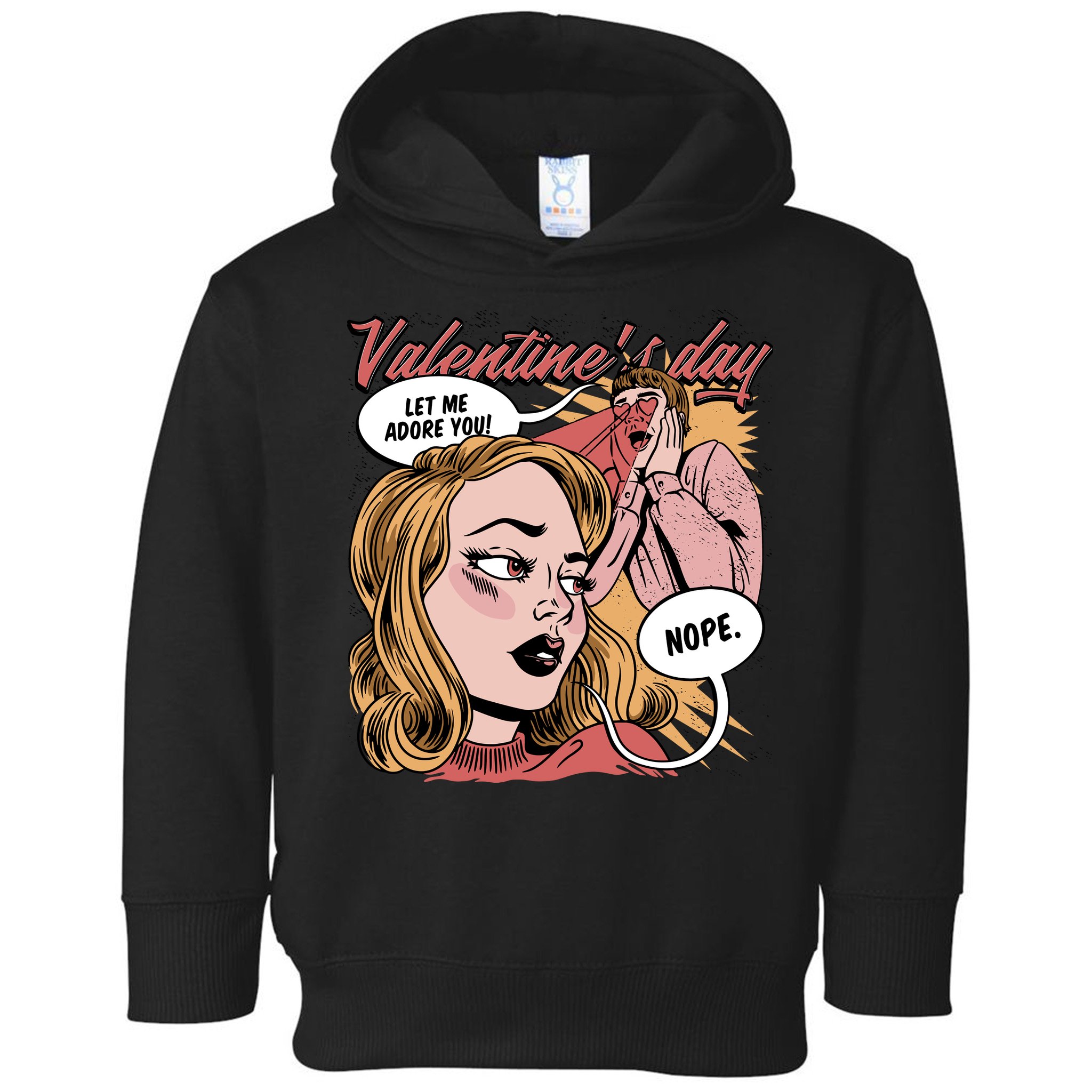 Anti Valentines Day Feminist Comic Toddler Hoodie