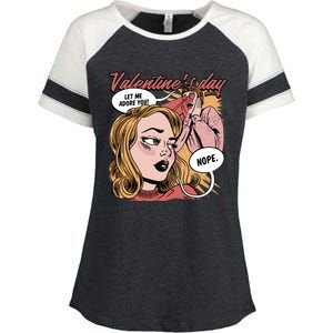 Anti Valentines Day Feminist Comic Enza Ladies Jersey Colorblock Tee