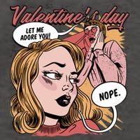 Anti Valentines Day Feminist Comic Vector Backpack