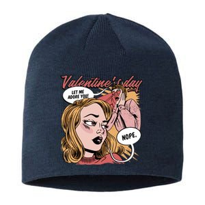 Anti Valentines Day Feminist Comic Sustainable Beanie