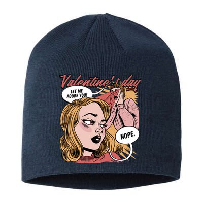 Anti Valentines Day Feminist Comic Sustainable Beanie