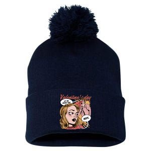 Anti Valentines Day Feminist Comic Pom Pom 12in Knit Beanie