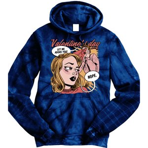 Anti Valentines Day Feminist Comic Tie Dye Hoodie