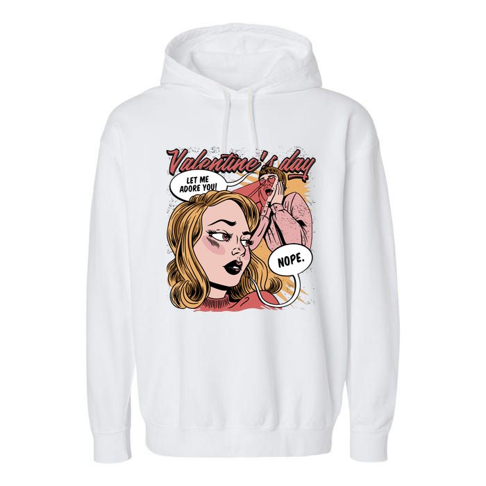 Anti Valentines Day Feminist Comic Garment-Dyed Fleece Hoodie