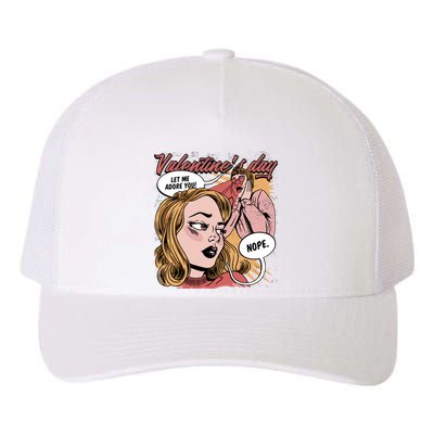 Anti Valentines Day Feminist Comic Yupoong Adult 5-Panel Trucker Hat