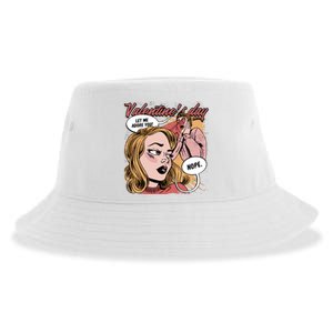 Anti Valentines Day Feminist Comic Sustainable Bucket Hat