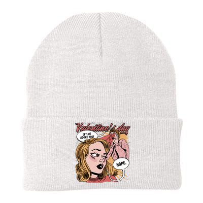 Anti Valentines Day Feminist Comic Knit Cap Winter Beanie