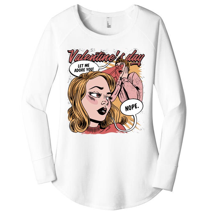 Anti Valentines Day Feminist Comic Women's Perfect Tri Tunic Long Sleeve Shirt