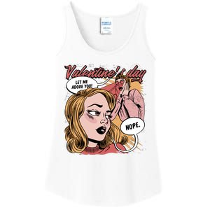 Anti Valentines Day Feminist Comic Ladies Essential Tank