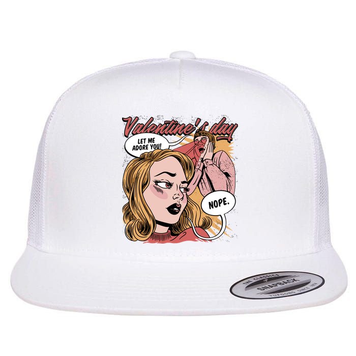 Anti Valentines Day Feminist Comic Flatbill Hat