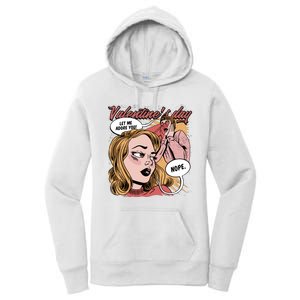 Anti Valentines Day Feminist Comic Women's Pullover Hoodie