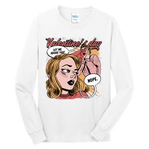 Anti Valentines Day Feminist Comic Tall Long Sleeve T-Shirt