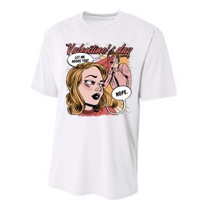 Anti Valentines Day Feminist Comic Performance Sprint T-Shirt