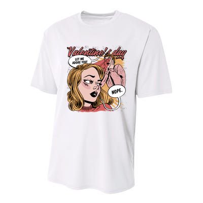 Anti Valentines Day Feminist Comic Youth Performance Sprint T-Shirt