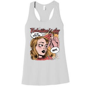 Anti Valentines Day Feminist Comic Women's Racerback Tank