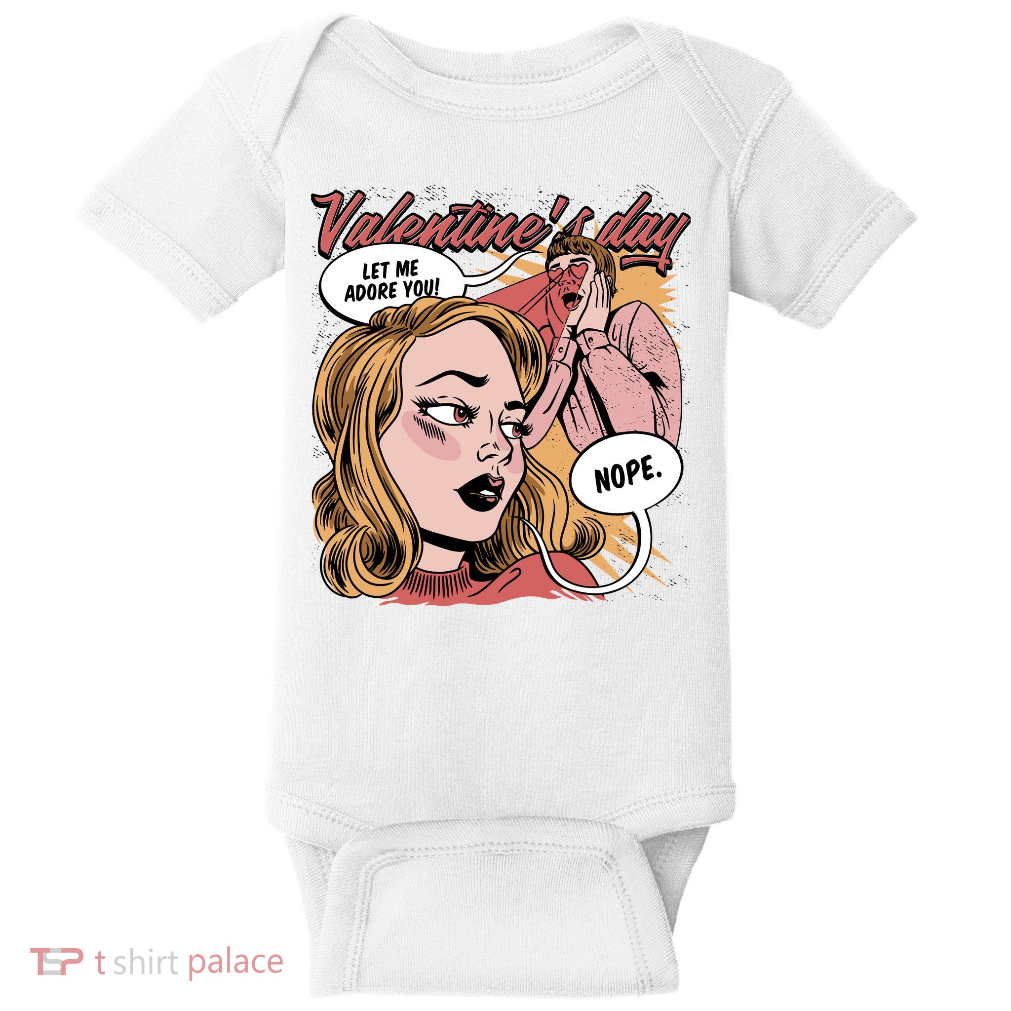 Anti Valentines Day Feminist Comic Baby Bodysuit