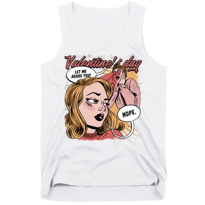 Anti Valentines Day Feminist Comic Tank Top