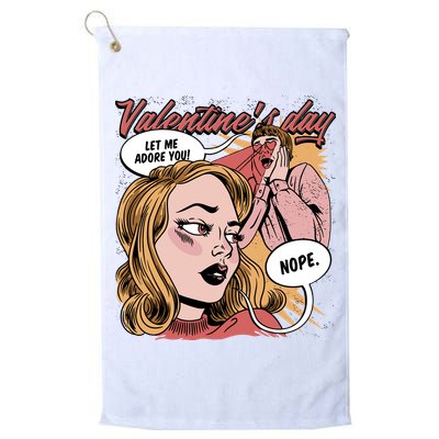 Anti Valentines Day Feminist Comic Golf Towel