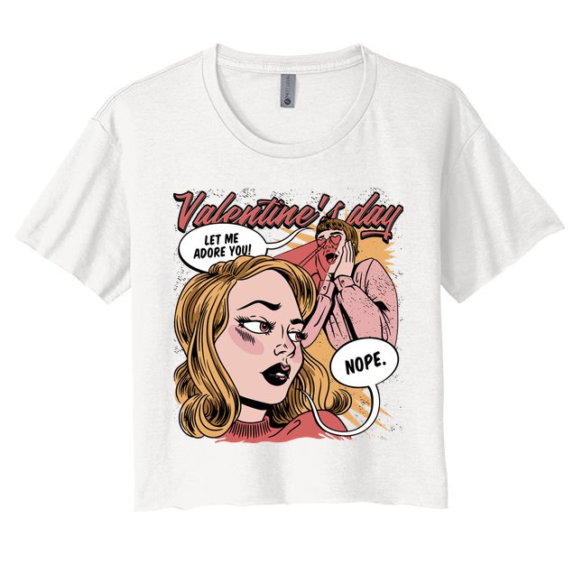 Anti Valentines Day Feminist Comic Crop Top