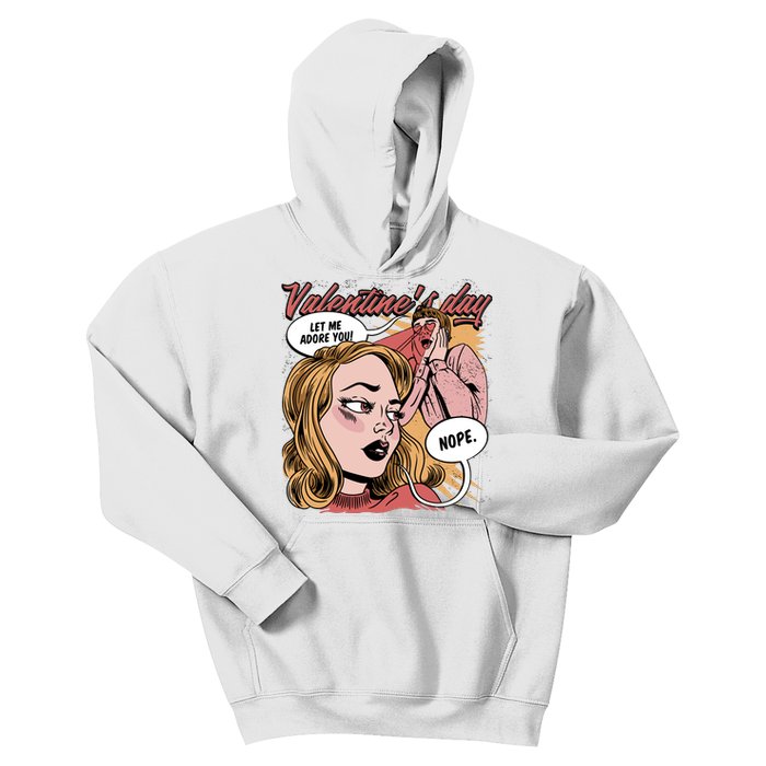 Anti Valentines Day Feminist Comic Kids Hoodie