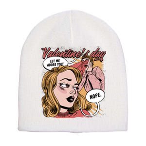 Anti Valentines Day Feminist Comic Short Acrylic Beanie