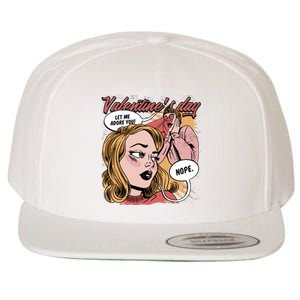 Anti Valentines Day Feminist Comic Wool Snapback Cap