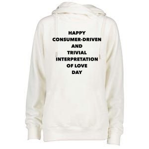 Anti Valentines Day Meaningful Gift Sarcastic Singles Awareness Day Gift Womens Funnel Neck Pullover Hood