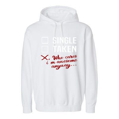 Anti Valentines Day Singles Awareness Day Cool Gift Garment-Dyed Fleece Hoodie