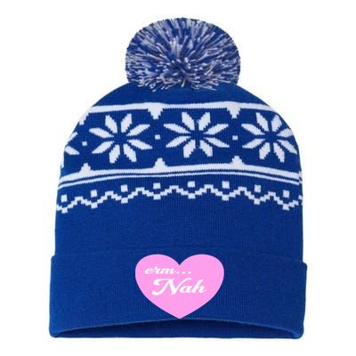 Anti Valentines Day Single Awareness Day Nah Gift USA-Made Snowflake Beanie