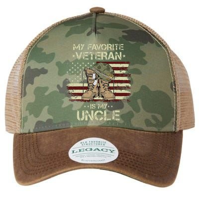 Army Veterans Day My Favorite Veteran Is My Uncle Legacy Tie Dye Trucker Hat