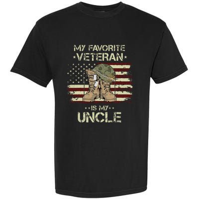 Army Veterans Day My Favorite Veteran Is My Uncle Garment-Dyed Heavyweight T-Shirt