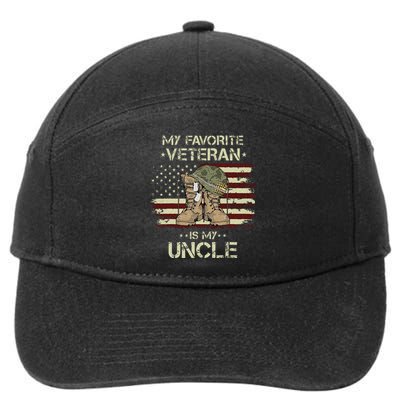 Army Veterans Day My Favorite Veteran Is My Uncle 7-Panel Snapback Hat