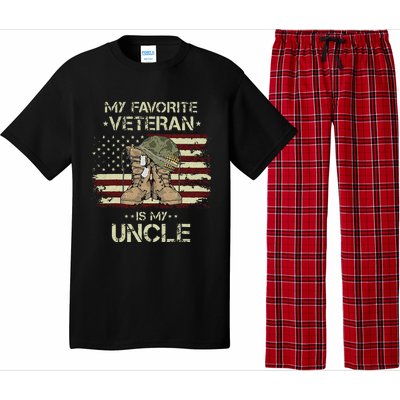 Army Veterans Day My Favorite Veteran Is My Uncle Pajama Set