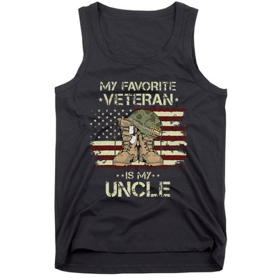 Army Veterans Day My Favorite Veteran Is My Uncle Tank Top