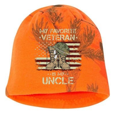 Army Veterans Day My Favorite Veteran Is My Uncle Kati - Camo Knit Beanie