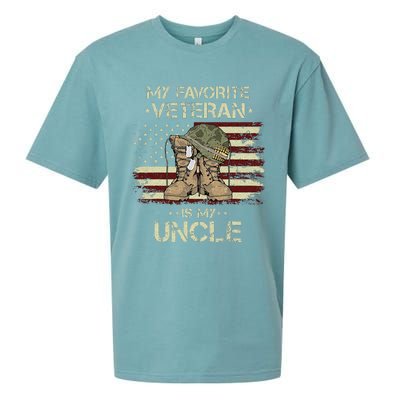 Army Veterans Day My Favorite Veteran Is My Uncle Sueded Cloud Jersey T-Shirt